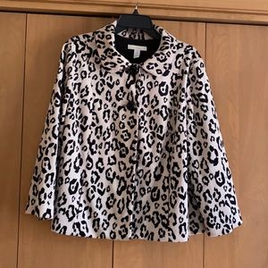 Faux animal print jacket.